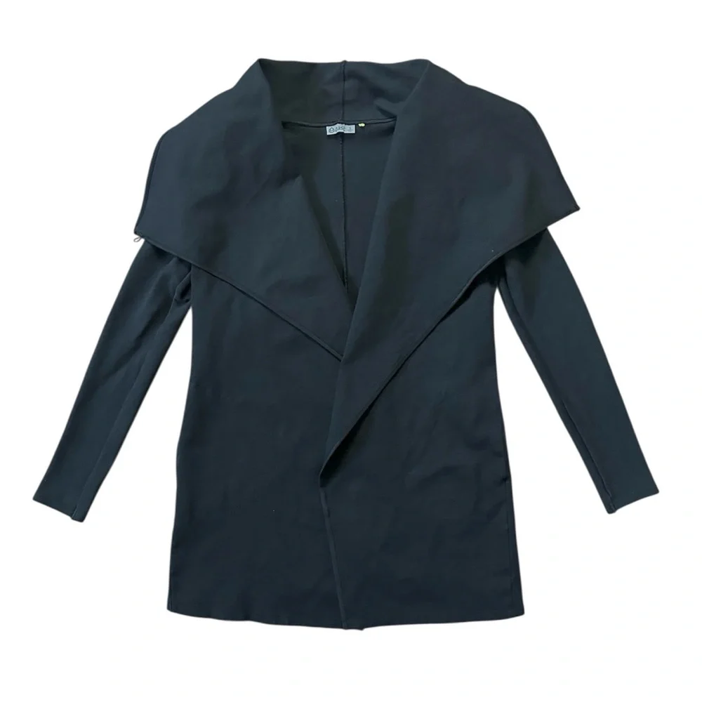 TASC Performance Midtown Wrap Organic Cotton & Bamboo Blend Sweater Black Small - Picture 8 of 12